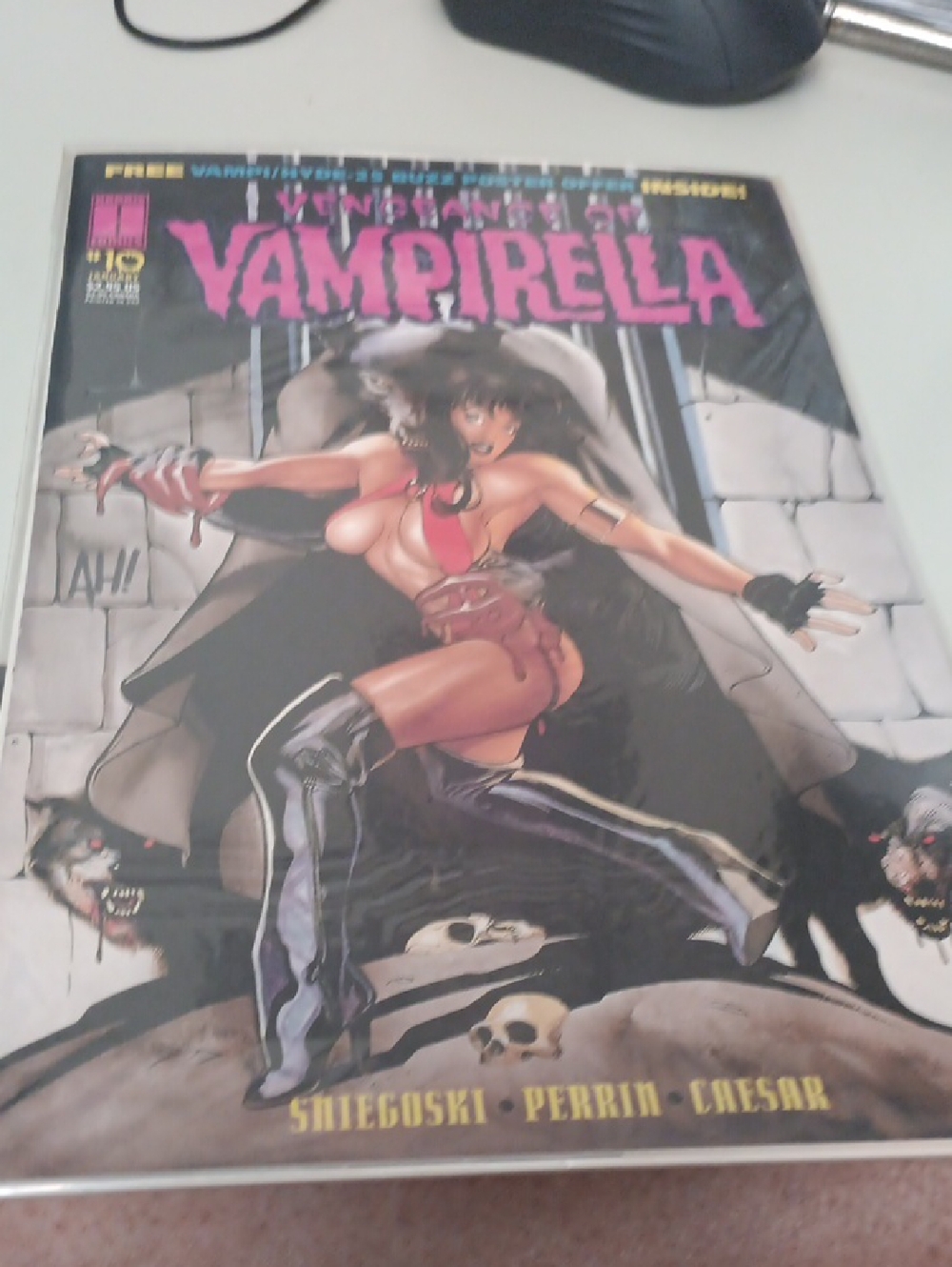 Vampirella Comic - Black, Pink, Red